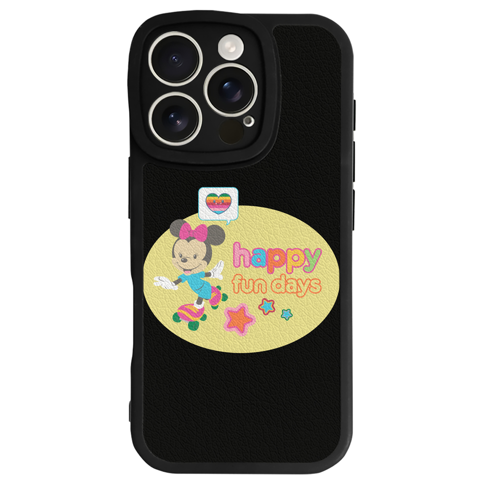 （画像用） ミッキーマウス Mickey Mouse 【iPhone 16シリーズ対応】シリコンスマホケース（レザー調） 材質：シリコン